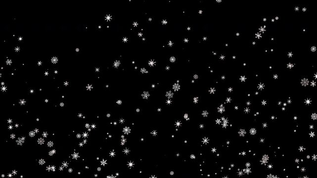 Gentle snow particles softly drifting downward perfect for holiday projects.