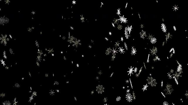 Golden and white snow particles create a beautiful seasonal overlay.