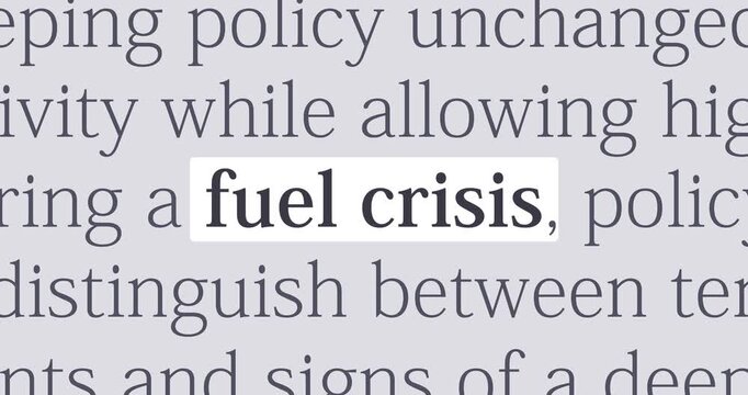 Fuel crisis and rising gas prices news, changing news headlines sequence across media, lack of fuel or gasoline shortage, loop footage