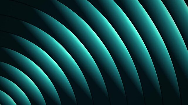 Teal wave patterns expand across a dark background with subtle light effects