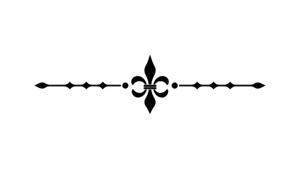 Fleur De Lis Decorative Divider Border Vector © Agung