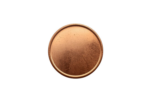 Small bronze copper disc with raised edge
