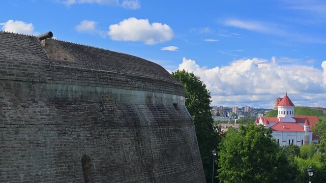 Old bastion of defensive wall in Vilnius, Lithuania