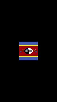 3D Rotating Eswatini Flag Cube Animation with Transparent Background