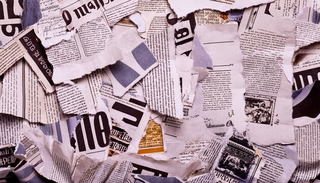 Newspaper Texture Background Clippings Paper