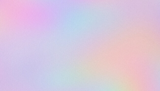 Minimalist abstract panoramic holographic pastel background with soft pink, lavender, pearlescent blue and warm glowing transitions with grainy texture