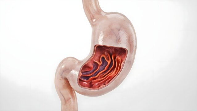 Human stomach anatomy. 3d render.