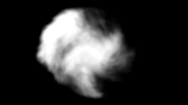 White Smoke Vortex Swirl Spiral Effect black background