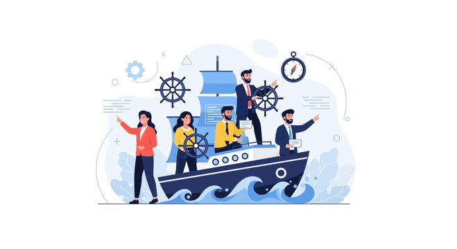 Teamwork and Leadership on a Ship Steering Towards Success in Business