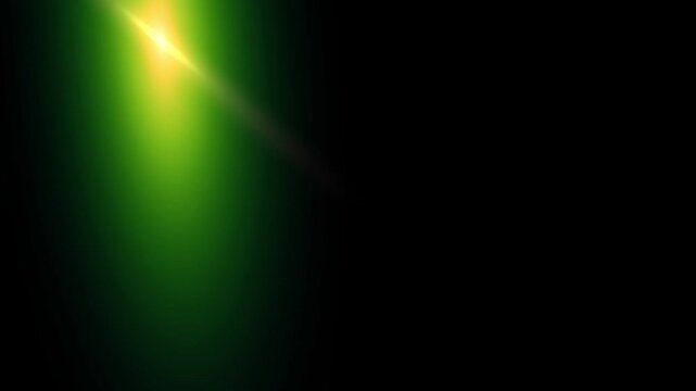Dynamic Multicolor Anamorphic Lens Flare Light Leak Transition Overlay Isolated Black Background 4K Video
