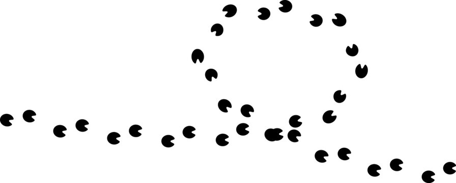 Cow hoof footprint icon, goat or sheep line track
