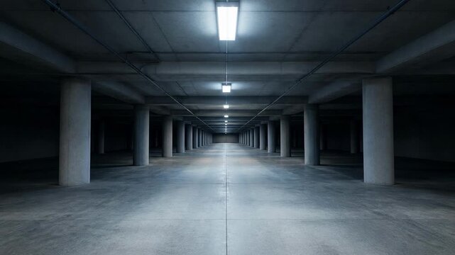 Empty parking garage
