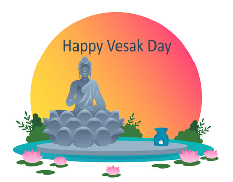 Happy Vesak Day Buddha Meditation