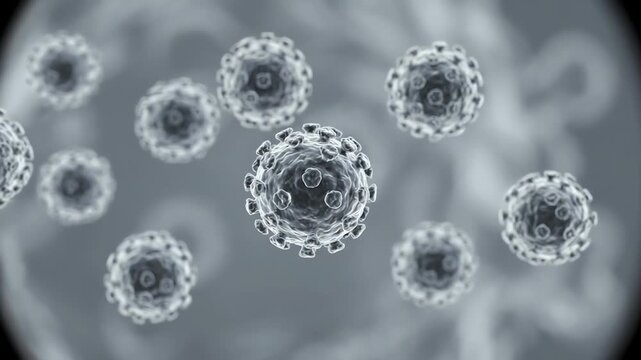 Papillomavirus particles floating slowly through a clean biological environment