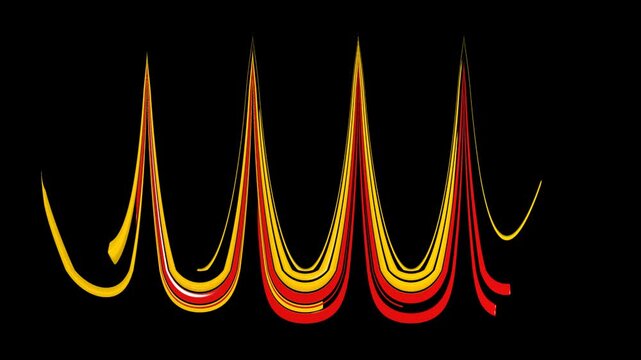 Vibrant Abstract Sharp Fluid Waves
