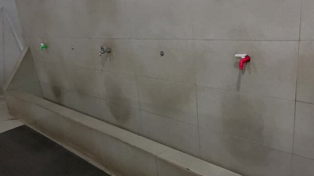 Traditional Mosque Ablution Station for Wudu Ritual