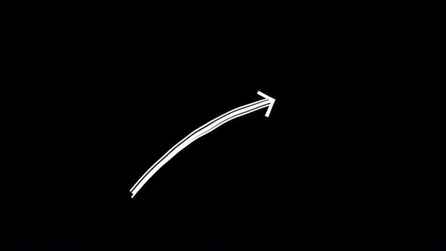 Hand drawn scribble Up arrow animation