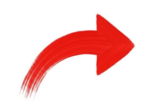 Bold red right arrow pointing with motion blur effect