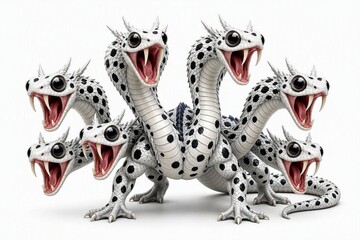 Obraz premium Many heads moster imaginary prehistoric