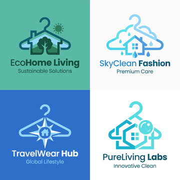 This collection of logos highlights eco-friendly home living, sustainable fashion, and globetrotter lifestyle, showcasing innovation in lifestyle brands.