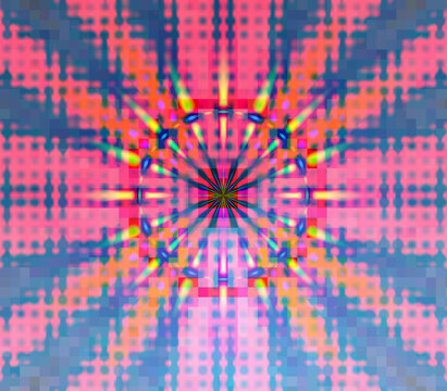 Abstract colorful pixel art explosion