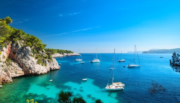 Turquoise Water Of Calanque Port Miou Near Cassis