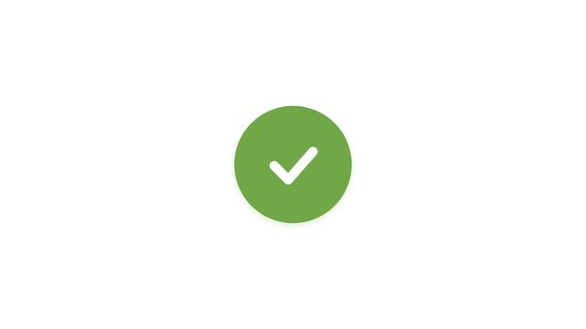 Modern Digital Checkmark Animation for Success, Approval, and Completion Concepts
