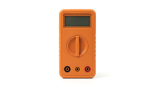 Orange Handheld Digital Multimeter for Electrical Testing and Diagnostic Measurements