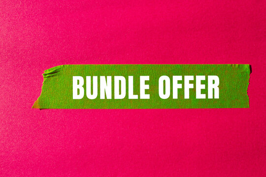 Bundle Offer message written on ripped torn paper background. Conceptual Bundle Offer symbol. Copy space.