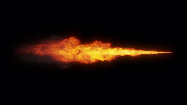 VFX Fire Breath | Topview | 12 Seconds | Straight Alpha