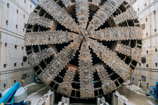 Tunnel boring machine drilling underground infrastructure