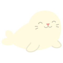 Naklejka premium Cute Baby Seal Vector Illustration 