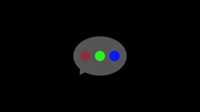 Typing Indicator Chat loading with Three Dots  animation symbolizing message sending, waiting indicator chat response, Animation loading bar 3 dots looping progress icon in 4lk