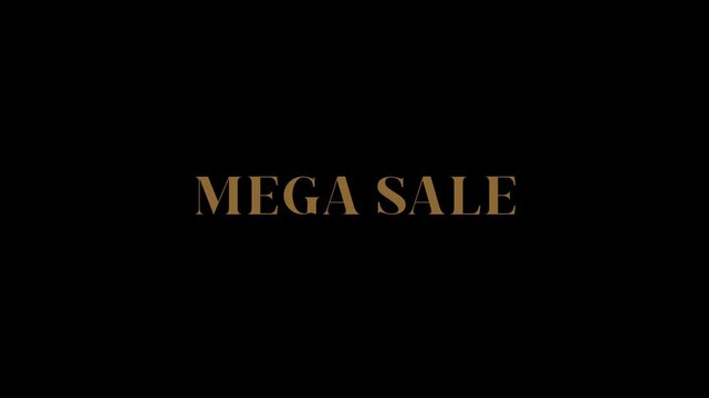 Mega Sale Dynamic Typography Motion Graphic Animation  video