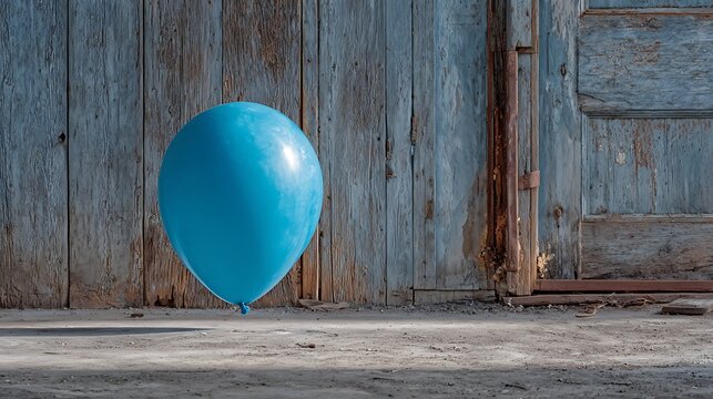 A Balloon Slowly Deflates and Gradually Falls to the Floor, Changing Shape as Air Escapes, Isolated on a Clean Minimal Background, Realistic Movement, Natural Deflation, and Time Lapse Concept