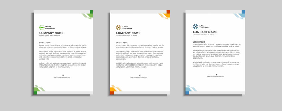 modern corporate letterhead template design
