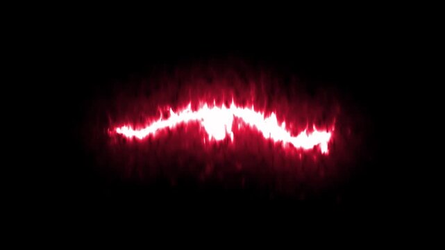 Red fire wave 4k animation loop video featuring glowing energy motion graphics.