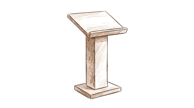 Wooden podium for profesor vector illustration
