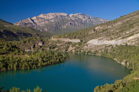 Camarasa Reservoir and Montsec de Rubies