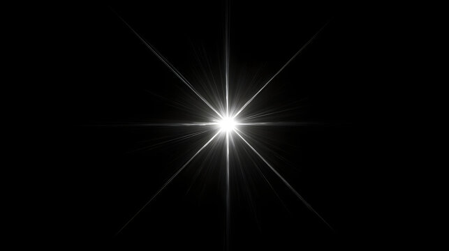 A bright star shines brilliantly against a dark background, radiating light in all directions.