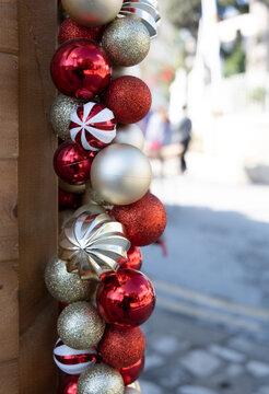 Christmas mantelpiece decorating with nutcracker and festive garlands