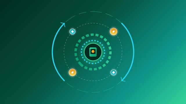 Digital Money Transfer Animation Representing Seamless Global Financial Transactions and Modern Secure Online Payment Systems