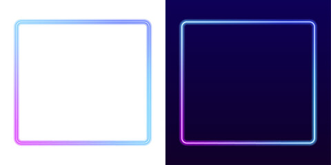 Futuristic neon frame shines with layered luminous strokes. Curved motion trails add depth and energetic movement. Transparent background makes it ideal for overlays. © Strongstock03