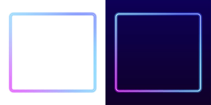 Futuristic neon frame shines with layered luminous strokes. Curved motion trails add depth and energetic movement. Transparent background makes it ideal for overlays.