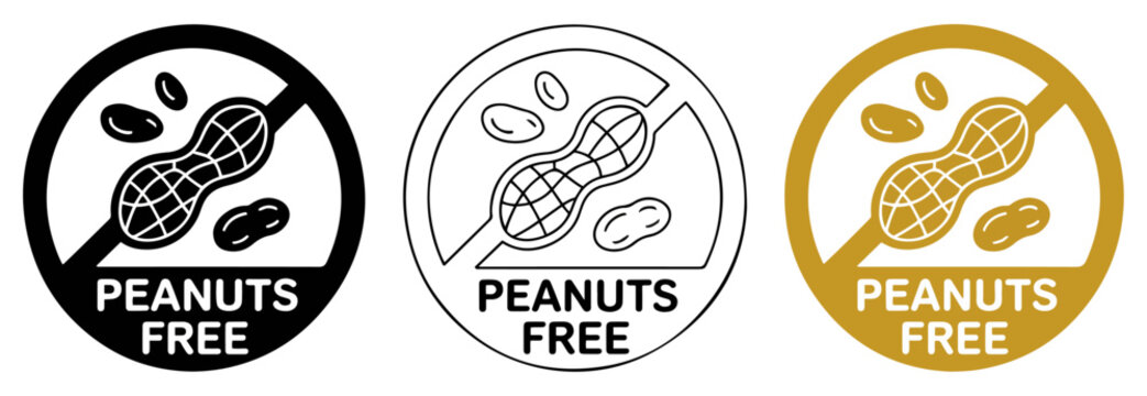 peanut free no nuts prohibition label