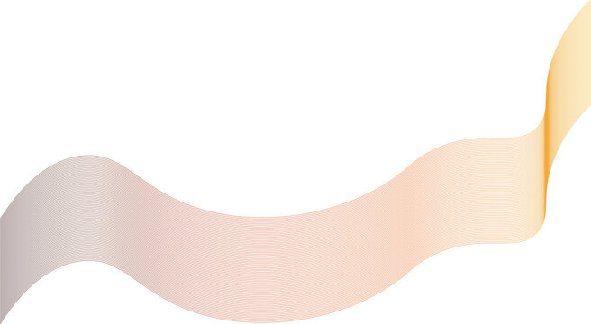 Minimal Peach Ribbon Shape Vector