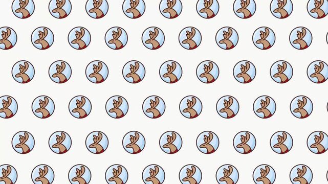 Christmas Blue Ornament Cool Winter Holiday Pattern Seamless Loop Animation