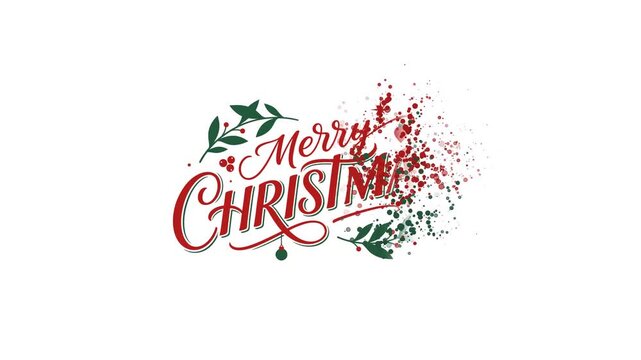Christmas Festive Typography Reveal Elegant Holiday Greeting Animation