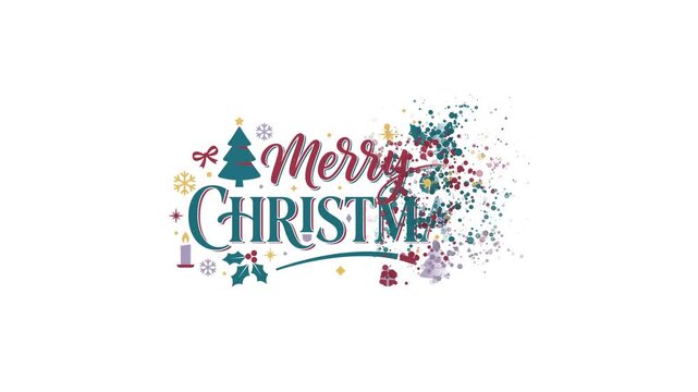 Christmas Bright Festive Typography Clean Holiday Message Reveal