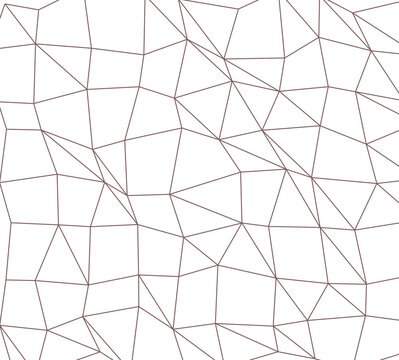 Abstract geometric pattern with brown dashed lines forming random triangular shapes